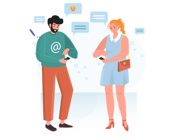 Social Engagement  Illustration