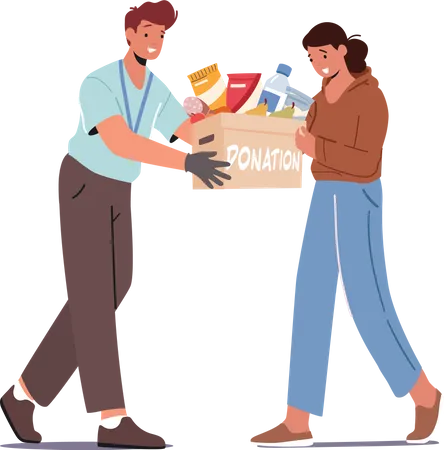 Social Help to People in Need  Illustration