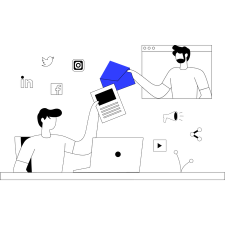 Social Marketing  Illustration
