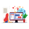 illustration social media addiction
