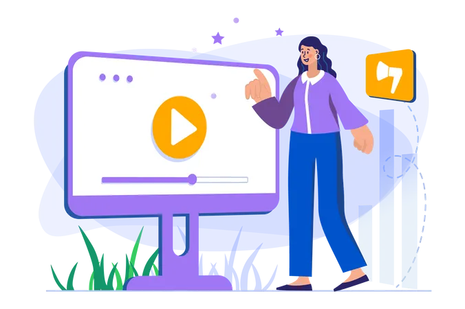 Social media advertisement video  Illustration