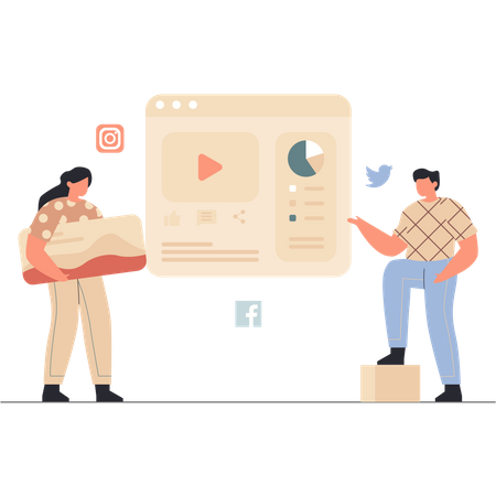 Social Media Analysen  Illustration