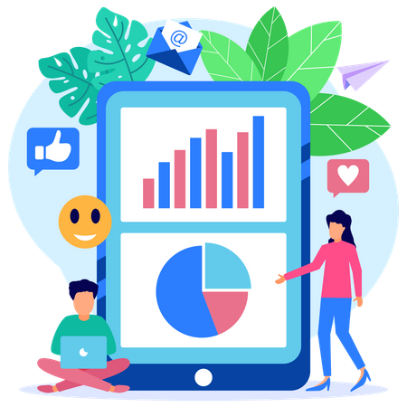 Social Media Analysen  Illustration