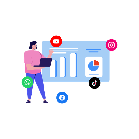 Social Media analytics  Illustration