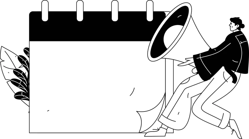 ソーシャルメディアでの発表  イラスト