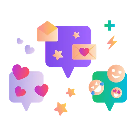 SOCIAL MEDIA ANWENDUNG  Illustration