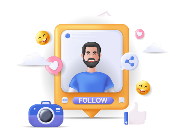 Social media app  Illustration