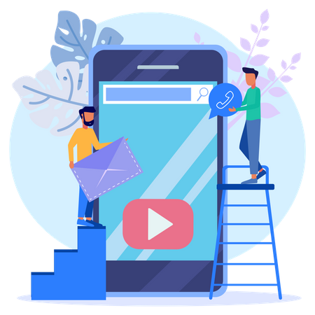 Social Media App  Illustration