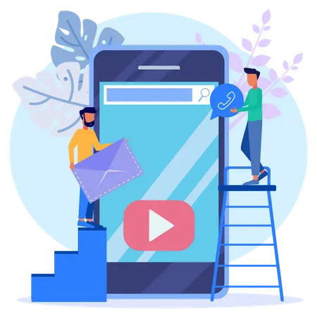 Social Media App  Illustration