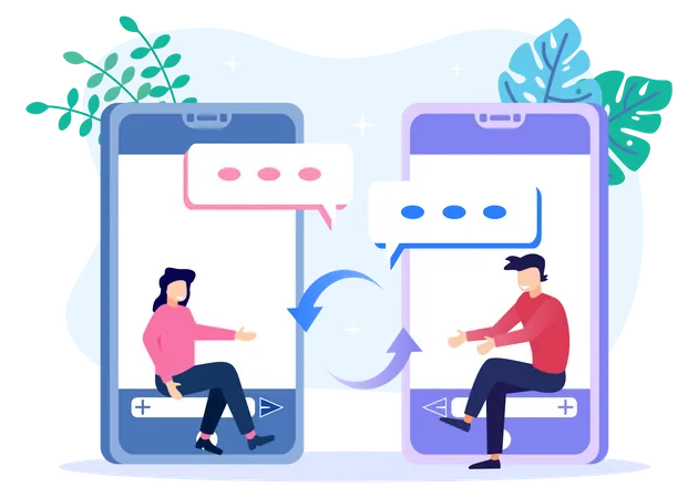 Social Media app  Illustration