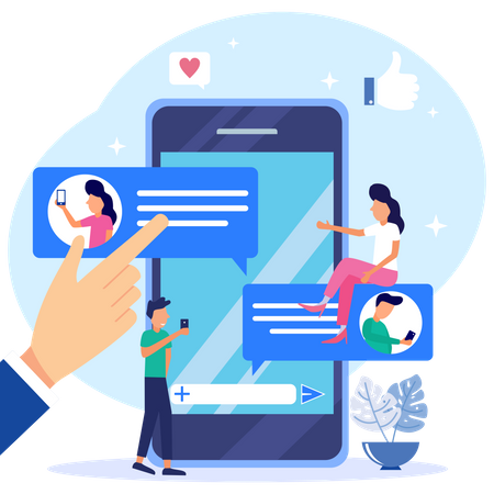 Social Media App  Illustration