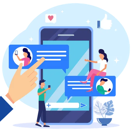 Social Media App  Illustration