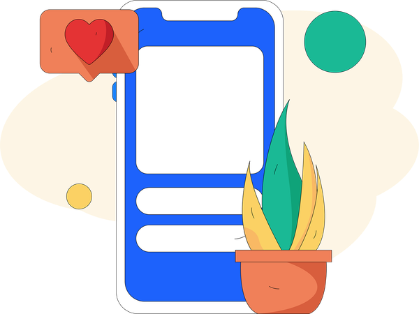 Social media app  Illustration