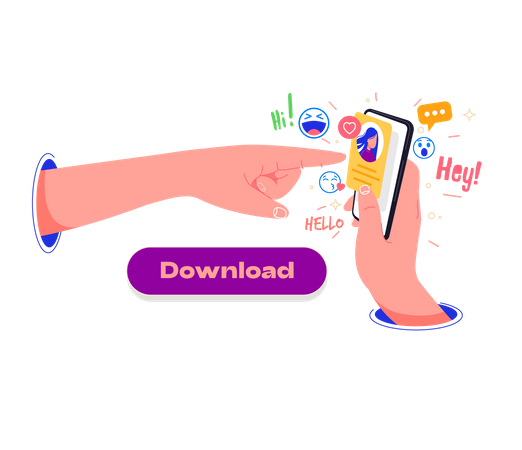 Social media app  일러스트레이션