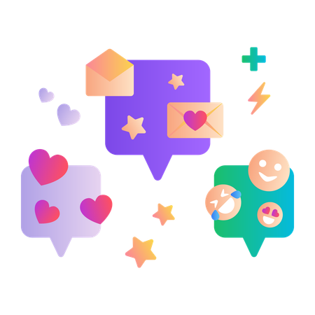 Social media application  Illustration