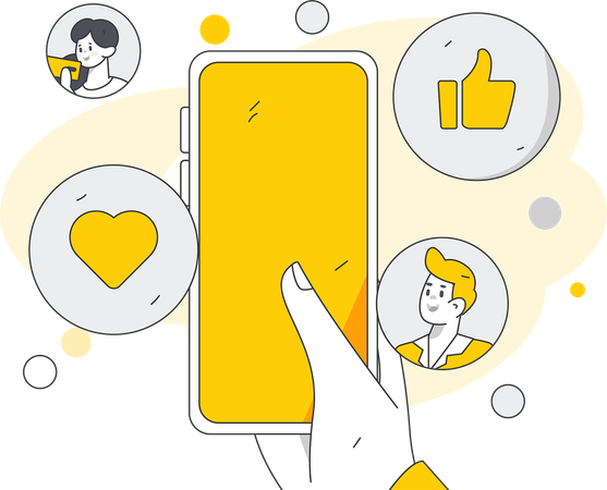 Social media application  Illustration