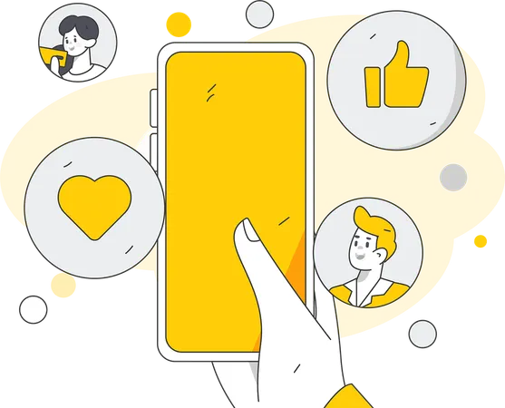 Social media application  Illustration