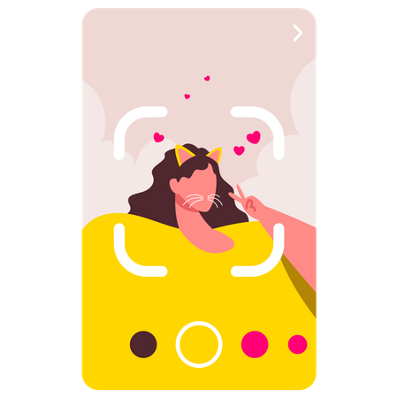 Social media beauty filters  Illustration