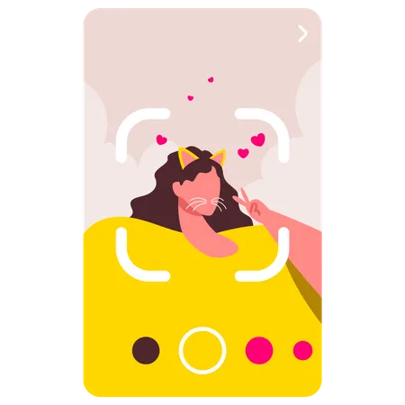 Social media beauty filters  Illustration