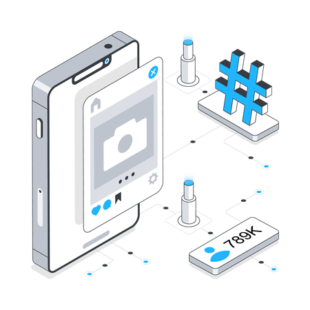 Social-Media-Beitrag  Illustration