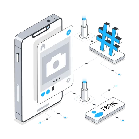 Social-Media-Beitrag  Illustration