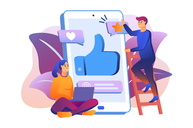 Social-Media-Überprüfung  Illustration