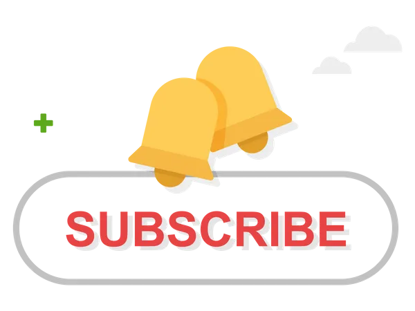 Subscribe Bell Button Illustration