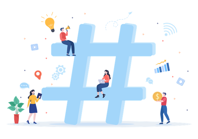 Social media campaign  Illustration