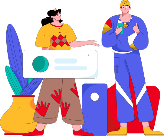 Social media communication  Illustration