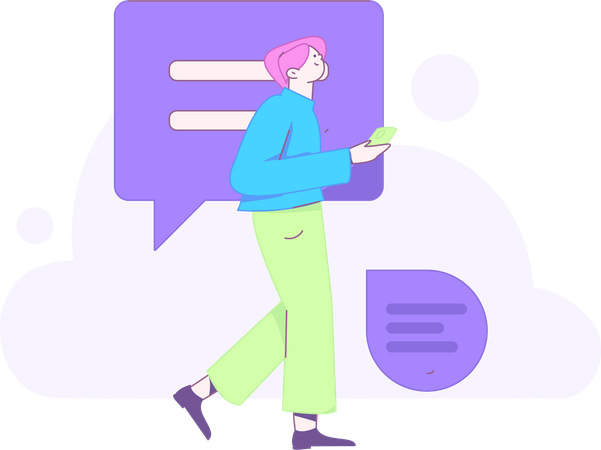 Social media conversation  Illustration