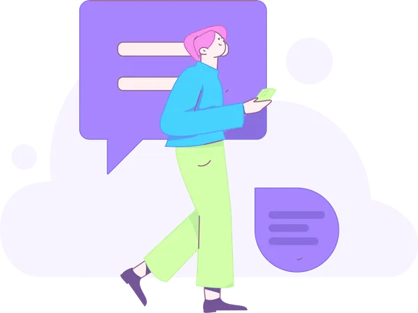 Social media conversation  Illustration