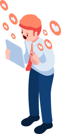 Social Media Engagement  Illustration