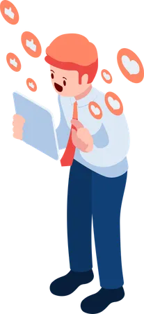 Social Media Engagement  Illustration