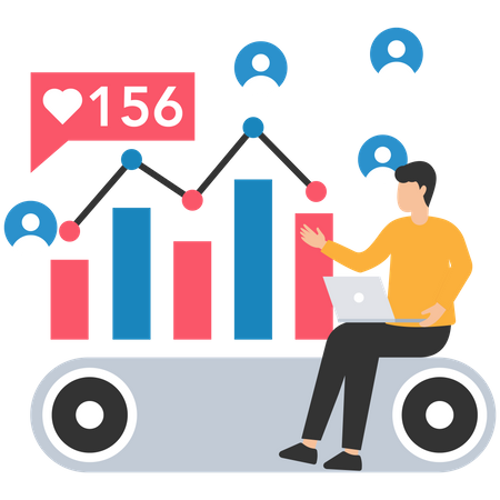 Social media engagement  Illustration