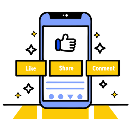 Social media feedback  Illustration