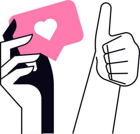 Social Media Gefällt mir  Illustration