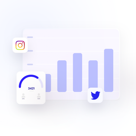 SOCIAL MEDIA GRAPH  Illustration