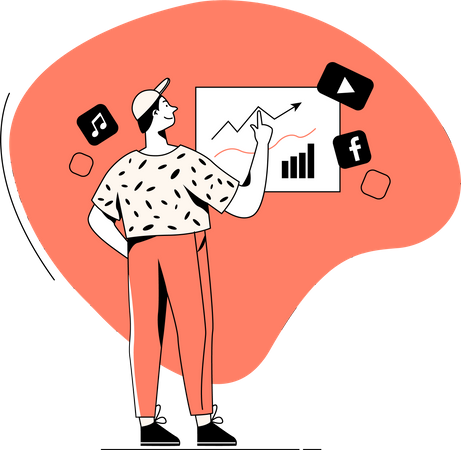 Social media impact on sales  Illustration