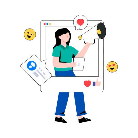 Social Media Influencer  Illustration