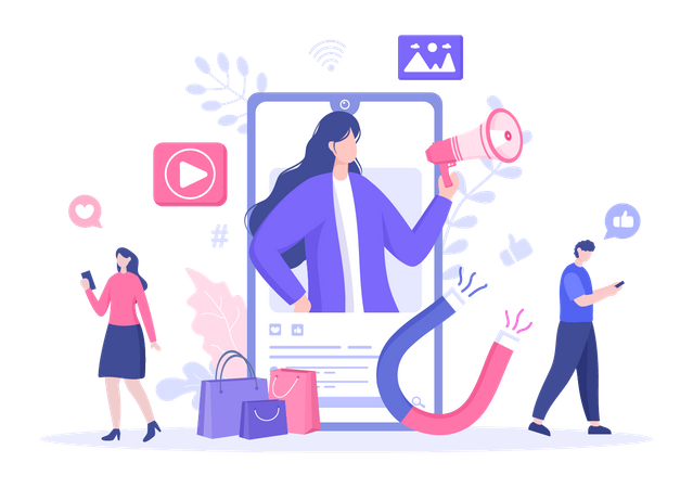 Social Media Influencer  Illustration