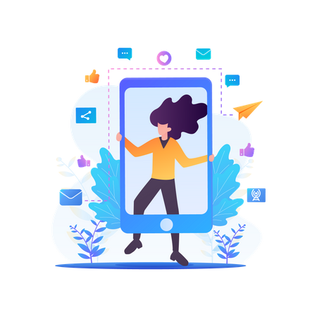 Social Media Influencer  Illustration