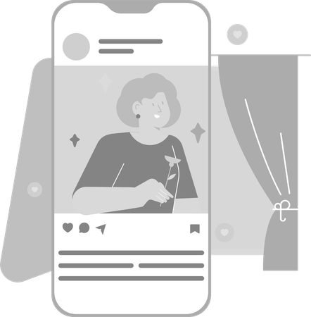 Social Media Influencer  Illustration