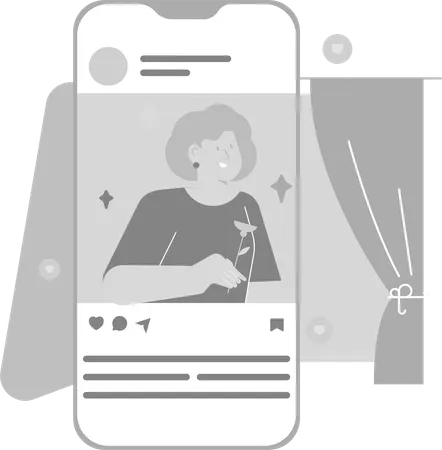Social Media Influencer  Illustration