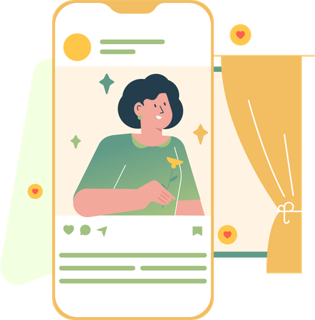 Social Media Influencer  Illustration