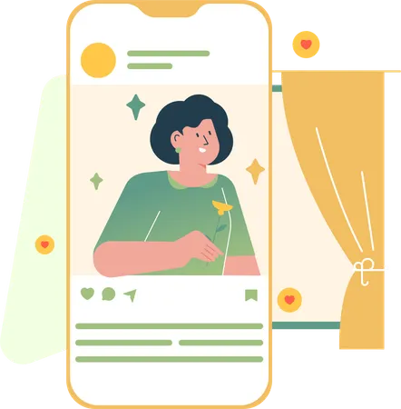 Social Media Influencer  Illustration