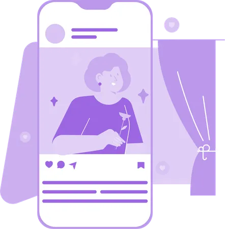 Social Media Influencer  Illustration