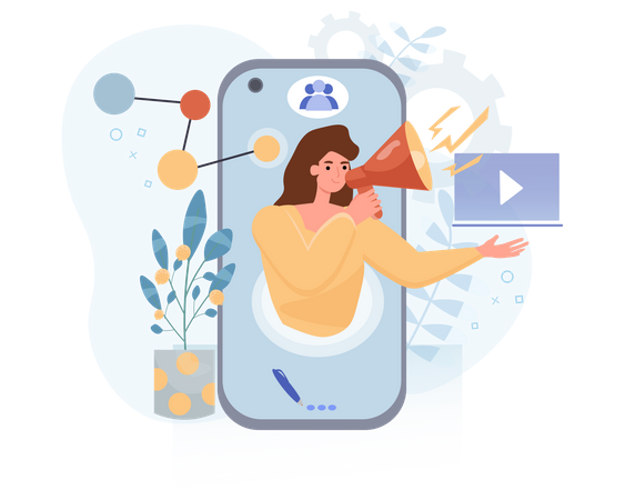 Social media influencer  Illustration