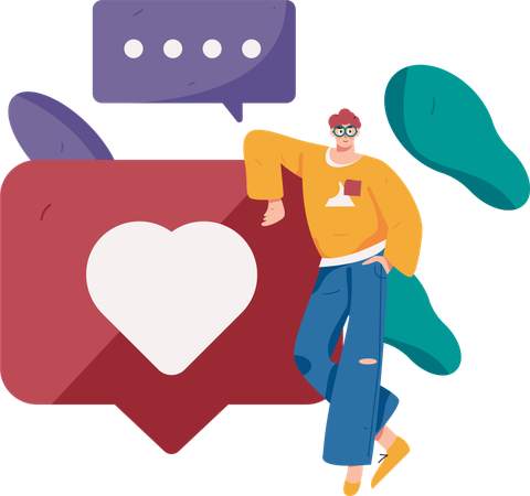 Social-Media-Kommunikation  Illustration