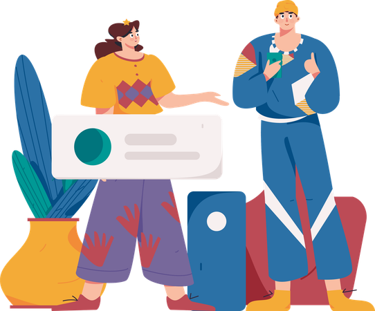 Social-Media-Kommunikation  Illustration