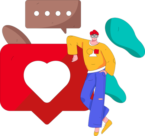 Social-Media-Kommunikation  Illustration